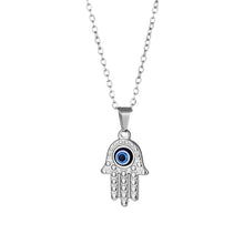 Lade das Bild in den Galerie-Viewer, Personalisierte Fatima Hand Halskette Necklaces jouelei Silber 40 cm