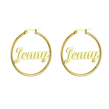 Lade das Bild in den Galerie-Viewer, Creolen mit Gravur jouelei