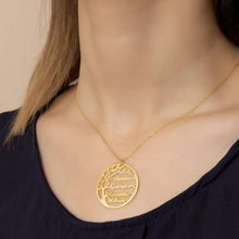 Lade das Bild in den Galerie-Viewer, Gravierte Lebensbaum Kette "Thuya" jouelei