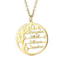 Lade das Bild in den Galerie-Viewer, Gravierte Lebensbaum Kette "Thuya" jouelei Gold 40 cm