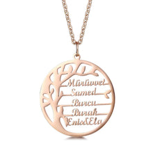 Lade das Bild in den Galerie-Viewer, Gravierte Lebensbaum Kette "Thuya" jouelei Roségold 40 cm