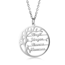 Lade das Bild in den Galerie-Viewer, Gravierte Lebensbaum Kette "Thuya" jouelei Silber 40 cm