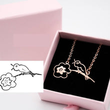 Lade das Bild in den Galerie-Viewer, Gravierter Schmuck aus Kinderzeichnung jouelei Roségold Schlüsselanhänger