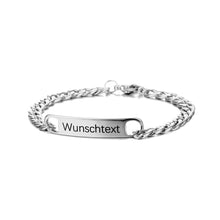Lade das Bild in den Galerie-Viewer, Graviertes Pärchen-Armband jouelei Silber Mann