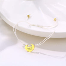 Lade das Bild in den Galerie-Viewer, Herzarmband mit Gravur jouelei Gold Weiß