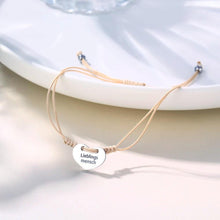 Lade das Bild in den Galerie-Viewer, Herzarmband mit Gravur jouelei Silber Creme