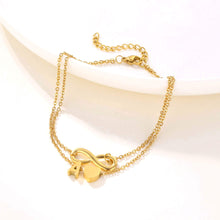 Lade das Bild in den Galerie-Viewer, Infinity Fußkettchen mit Initiale jouelei