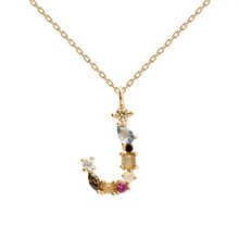 Lade das Bild in den Galerie-Viewer, JOUELEI Buchstaben Kette jouelei Gold J