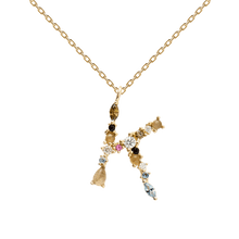 Lade das Bild in den Galerie-Viewer, JOUELEI Buchstaben Kette jouelei Gold K