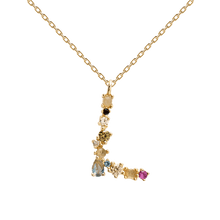 Lade das Bild in den Galerie-Viewer, JOUELEI Buchstaben Kette jouelei Gold L