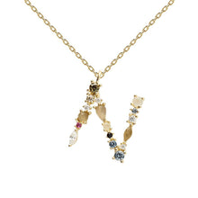Lade das Bild in den Galerie-Viewer, JOUELEI Buchstaben Kette jouelei Gold N