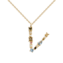 Lade das Bild in den Galerie-Viewer, JOUELEI Buchstaben Kette jouelei Gold V