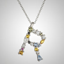 Lade das Bild in den Galerie-Viewer, JOUELEI Buchstaben Kette jouelei Silber R