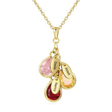 Lade das Bild in den Galerie-Viewer, Kette mit Geburtssteinen jouelei 40 cm