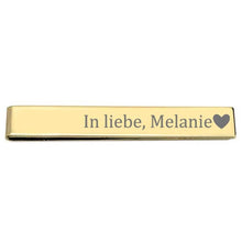 Lade das Bild in den Galerie-Viewer, Krawattennadel mit Gravur jouelei Gold