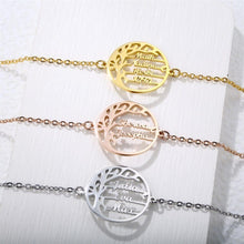 Lade das Bild in den Galerie-Viewer, Lebensbaum Armband mit Gravur jouelei
