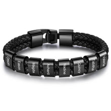 Lade das Bild in den Galerie-Viewer, Lederarmband mit Namen jouelei