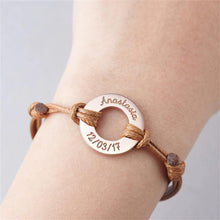 Lade das Bild in den Galerie-Viewer, LOANYA Armband mit personalisiertem Ewigkeitsring Loanya Roségold Blau