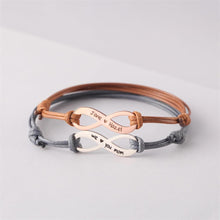 Lade das Bild in den Galerie-Viewer, LOANYA Armband mit personalisiertem Unendlichkeitssymbol Loanya Roségold Blau