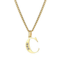 Lade das Bild in den Galerie-Viewer, LOANYA Buchstaben Kette mit Zirkoniasteinen Necklaces jouelei C 35