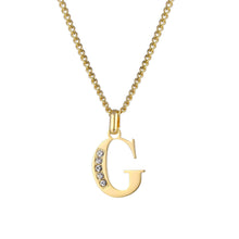 Lade das Bild in den Galerie-Viewer, LOANYA Buchstaben Kette mit Zirkoniasteinen Necklaces jouelei G 35
