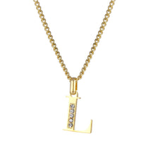Lade das Bild in den Galerie-Viewer, LOANYA Buchstaben Kette mit Zirkoniasteinen Necklaces jouelei L 35
