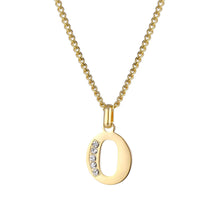 Lade das Bild in den Galerie-Viewer, LOANYA Buchstaben Kette mit Zirkoniasteinen Necklaces jouelei O 35
