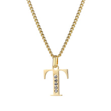 Lade das Bild in den Galerie-Viewer, LOANYA Buchstaben Kette mit Zirkoniasteinen Necklaces jouelei T 35