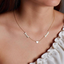 Lade das Bild in den Galerie-Viewer, LOANYA Herzkette mit zwei Namen jouelei