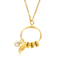 Lade das Bild in den Galerie-Viewer, LOANYA Kreisanhänger-Kette mit personalisierten Namenskreisen jouelei Gold 45 cm Klar