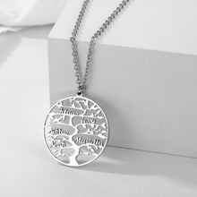 Lade das Bild in den Galerie-Viewer, LOANYA Lebensbaum Kette mit Gravur Loanya Silber 40 cm