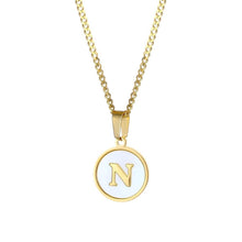 Lade das Bild in den Galerie-Viewer, LOANYA personalisierte Süßwassermuschel Buchstabenkette Loanya 40 cm N