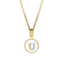 Lade das Bild in den Galerie-Viewer, LOANYA personalisierte Süßwassermuschel Buchstabenkette Loanya 40 cm U