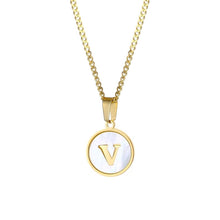 Lade das Bild in den Galerie-Viewer, LOANYA personalisierte Süßwassermuschel Buchstabenkette Loanya 40 cm V