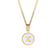 Lade das Bild in den Galerie-Viewer, LOANYA personalisierte Süßwassermuschel Buchstabenkette Loanya 40 cm X