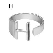Lade das Bild in den Galerie-Viewer, Unique Buchstaben Ring jouelei Silber H