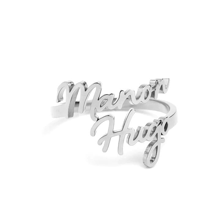Ring mit zwei Gravuren jouelei Silber 