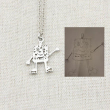 Lade das Bild in den Galerie-Viewer, JOUELEI Schmuck aus Kinderzeichnung jouelei Silber Halskette 

