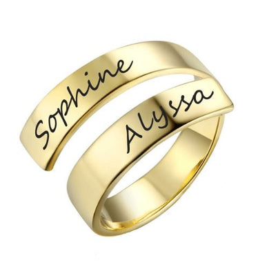 Ring mit zwei Namen jouelei Gold 