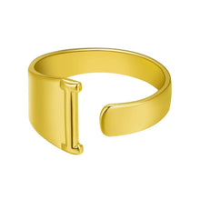 Lade das Bild in den Galerie-Viewer, Unique Buchstaben Ring jouelei Gold I 

