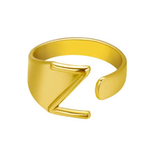 Lade das Bild in den Galerie-Viewer, Unique Buchstaben Ring jouelei Gold Z 
