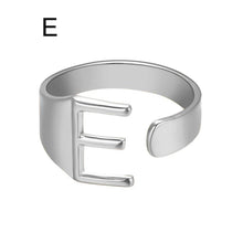 Lade das Bild in den Galerie-Viewer, Unique Buchstaben Ring jouelei Silber E 
