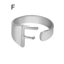 Lade das Bild in den Galerie-Viewer, Unique Buchstaben Ring jouelei Silber F 
